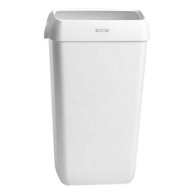 Image de POUBELLE MURALE A COUV. 25 L BLANC