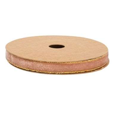 RUBAN VELOURS ROSE 1 CMX5M