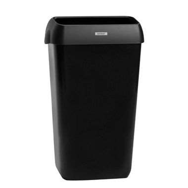 Image de POUBELLE MURALE A COUV. 25 L NOIRE