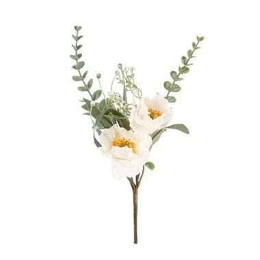 BOUQUET COQUELICOTS BLANCS 33 CM