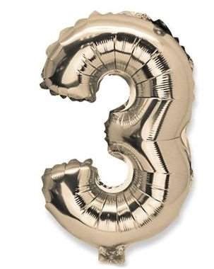 Image de BALLON CHIFFRE OR N° 3