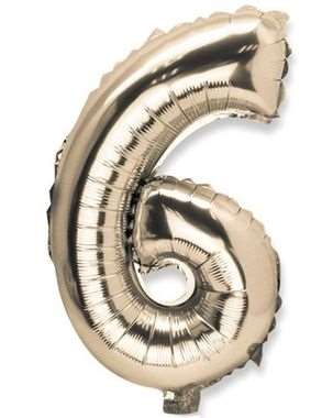 Image de BALLON CHIFFRE OR N° 6