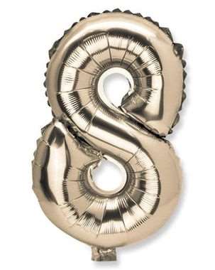 Image de BALLON CHIFFRE OR N° 8