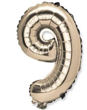 Image de BALLON CHIFFRE OR N° 9