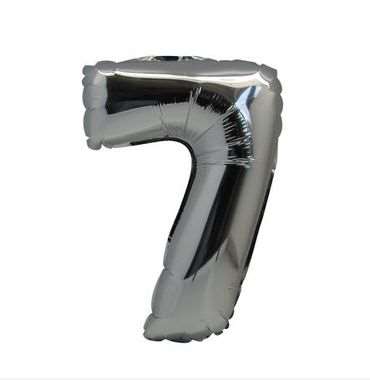 Image de BALLON CHIFFRE ARGENT N° 7