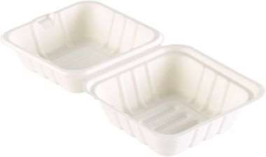 Image de COFFRET REPAS 162X152X80 BAGASSE - 475 ml