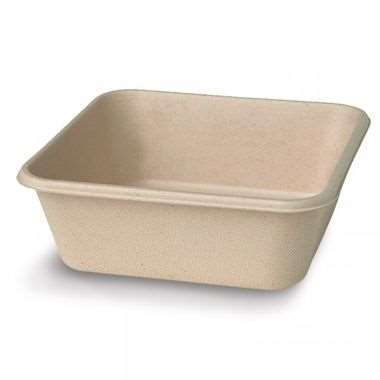 Image de BOITE BAGASSE 155X155X35 - 900 ml