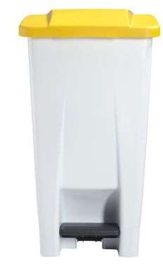 Image de POUBELLE A PEDALE 'MOBILY' 60 L COUVERCLE JAUNE