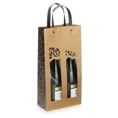 Image de SAC 2 BOUTEILLES KRAFT 'AUTHENTIQUE' 190+95x385mm