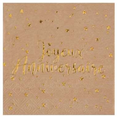 Image de SERVIETTES J.ANNIV OR/KRAFTX20
