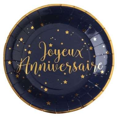 Image de ASSIETTES J.ANNIV OR/BLEUX10