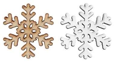 Image de FLOCONS EN BOIS BOITE DE 12