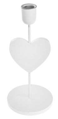 Image de BOUGEOIRE ST VALENTIN COEUR BLANC