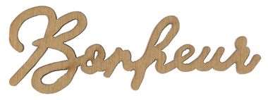 Image de DECOS BONHEUR EN BOIS NATURELX10