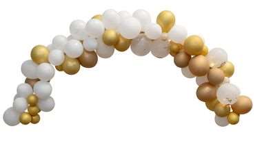 Image de ARCHE BALLONS ANNIV BLANC/OR