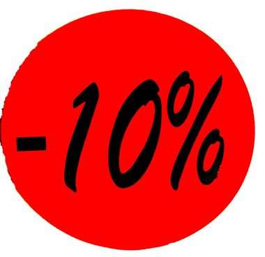 Image de ETIQUETTE '- 10 %' FLUO