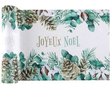 Image de CHEMIN DE TABLE COTON VERT 3 M