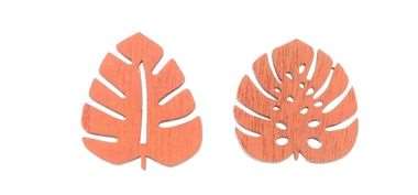 Image de FEUILLES PALMIER EN BOISX6 ORANGE