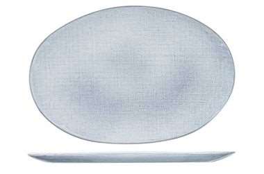 Image de ASSIETTE PLATE 'SAJET GREY' 35X24cm