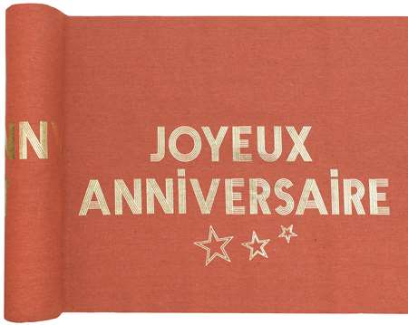 Image de CHEMIN DE TABLE ANNIV TERRACOTTA 3 M
