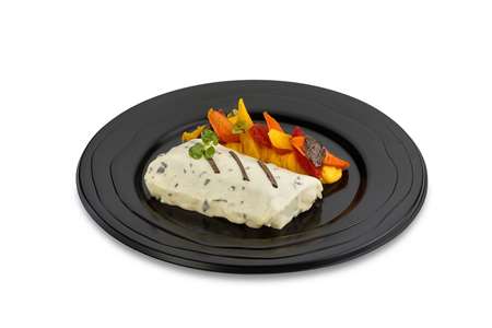 Image de ASSIETTE DE PRESENTATION REEMPLOYABLE NOIRE 240mm