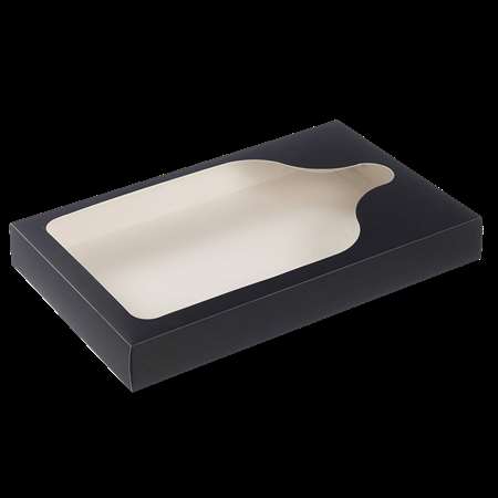 Image de BOITE A FENETRE NOIRE PLANCHE 'BISTRO' 400x250mm