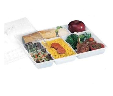 Image de COUVERCLE CRISTAL PLATEAU 5 COMPARTIMENTS 325X265X50mm