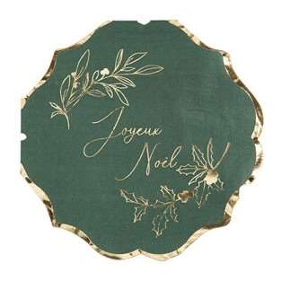 Image de SERVIETTES JOYEUX NOEL GREEN CHIC X 16