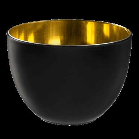 Image de BOL 'TULIP' NOIR/OR 160ml - DIAMETRE 75mm