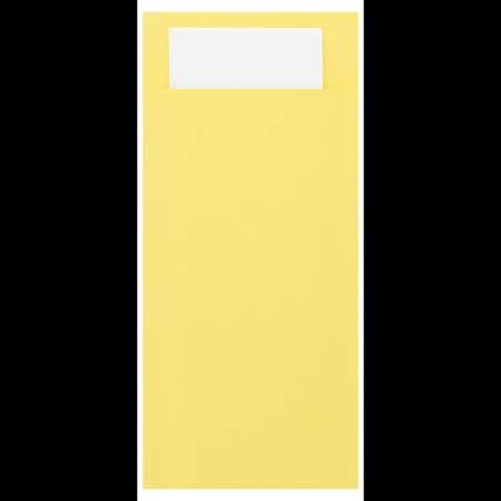 Image de POCHETTE 8.5X20cm JAUNE POP - SERV. 23X39 2F BLANCHE