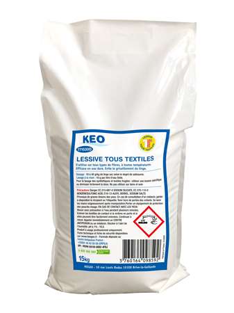 Image de KEO LESSIVE LINGE TOUS TEXTILES FLEURI X 15 kg
