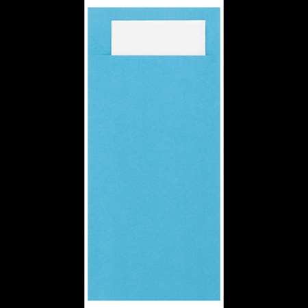 Image de POCHETTE 8.5X20cm BLEU POP - SERV. 23X39 2F BLANCHE