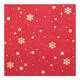 Image de SERVIETTES FLOCON ROUGE/OR PT 20