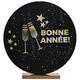Image de DECOR DE TABLE ROND BONNE ANNEE NOIR