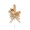 Image de BRANCHE SAPIN OR AVEC NOEUD JUTE 19 CM