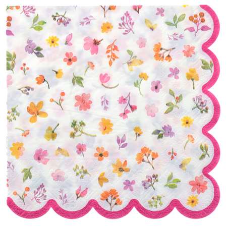 Image de SERVIETTES PRINTEMPS MULTICOLOR X 12