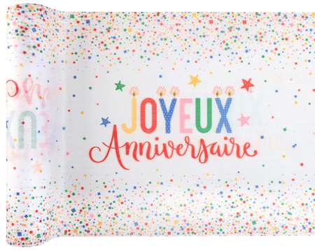Image de CHEMIN DE TABLE ANNIVERSAIRE FESTY 2.50 M