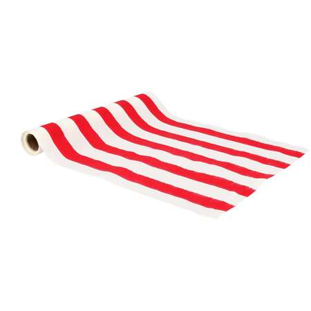 Image de CHEMIN DE TABLE RAYE ROUGE/BLANC 3 M