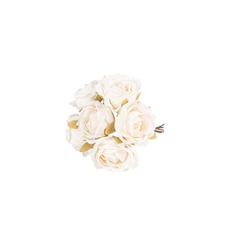 Image de ROSES BLANCHES SUR TIGES 10 CM