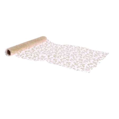 Image de CHEMIN DE TABLE ORGANZA FEUILLAGE OR 5 M