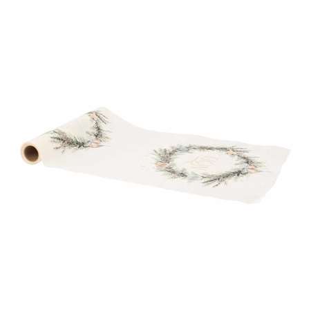 Image de CHEMIN DE TABLE COURONNE DE NOEL 3 M