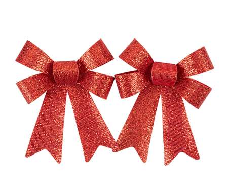 Image de NOEUDS PAILLETTES ROUGES X 2