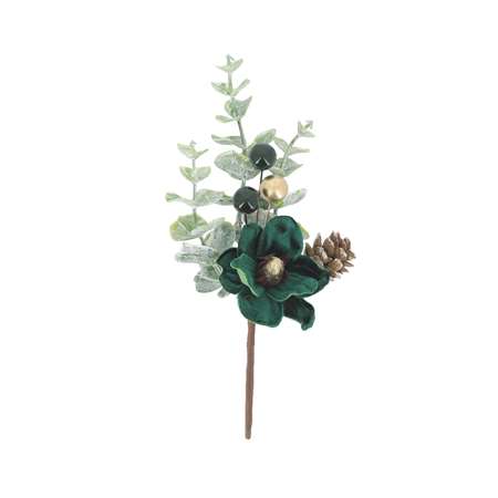 Image de BRANCHE ELEGANCE VELOURS VERT 18 CM