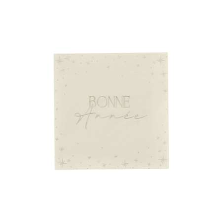 Image de SERVIETTES BONNE ANNEE IVOIRE X 20