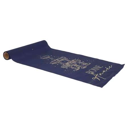 Image de CHEMIN DE TABLE BONNE ANNEE BLEU NUIT/OR 3M