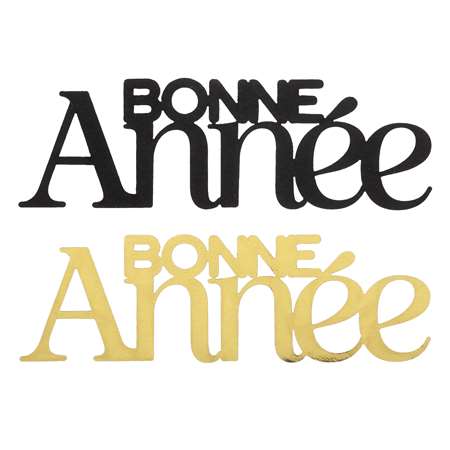 Image de DECOS A PARSEMER BONNE ANNEE OR/NOIR X 25