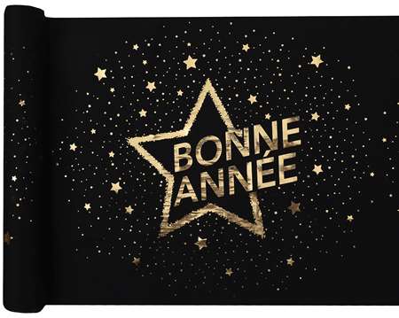 Image de CHEMIN DE TABLE BONNE ANNEE SOUS LES ETOILES  5 M