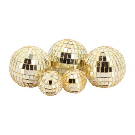 Image de BOULES A FACETTES MIROIR OR X 6