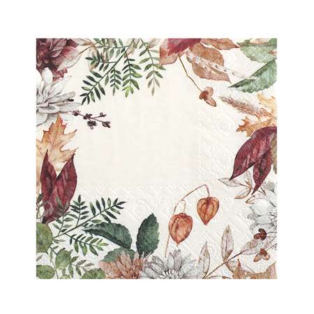 Image de SERVIETTES AUTOMNE FLORAL X 20
