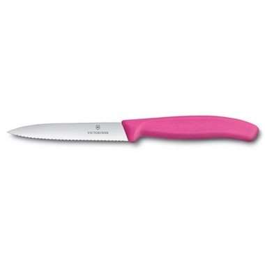 Image de COUTEAU OFFICE 08cm CRANTE MANCHE ROSE